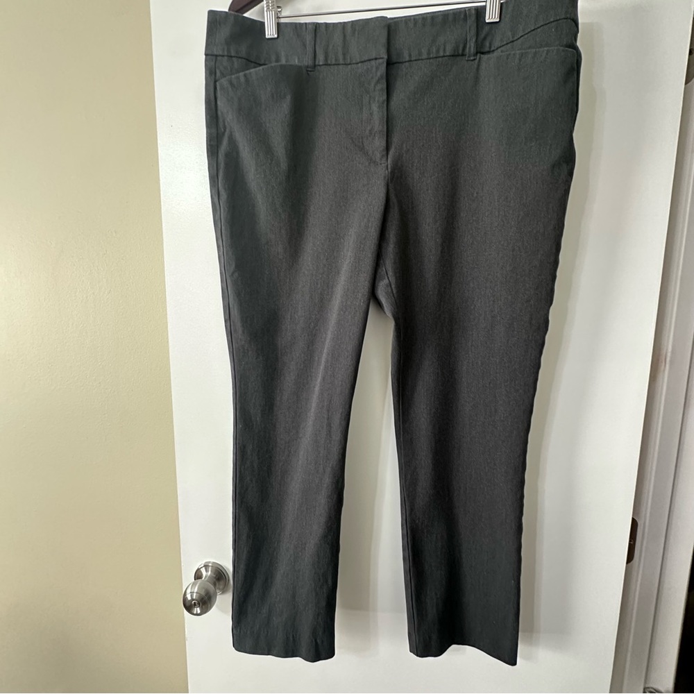 Loft Outlet Charcoal Gray Skinny Ankle Pants Size 16
